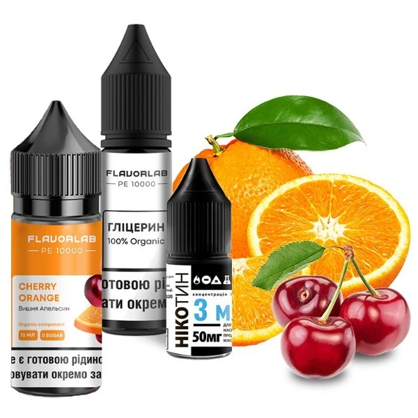 Сольова Рідина Flavorlab PE 10000 Cherry Orang (Вишня Апельсин) 30Мл 50Мг Набір