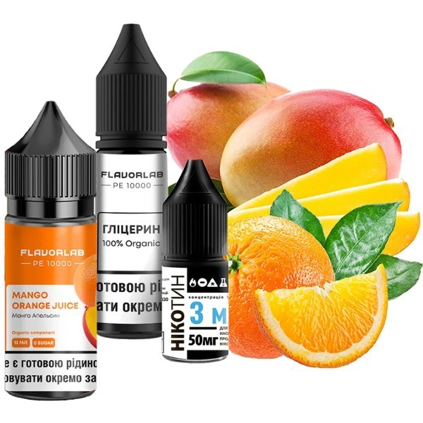 Солевая Жидкость Flavorlab PE 10000 Mango Orang Juice (Манго Апельсин Сок) 30Мл 50Мг Набор