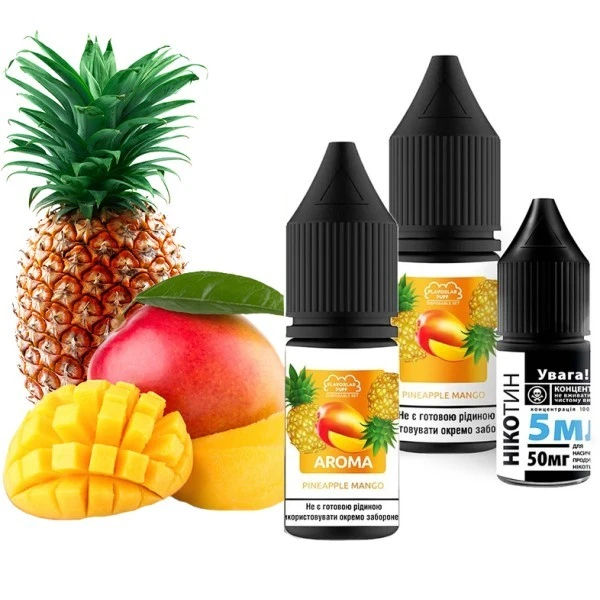 Солевая Жидкость Flavorlab Puff Pineapple Mango (Ананас Манго) 10Мл 50Мг Набор