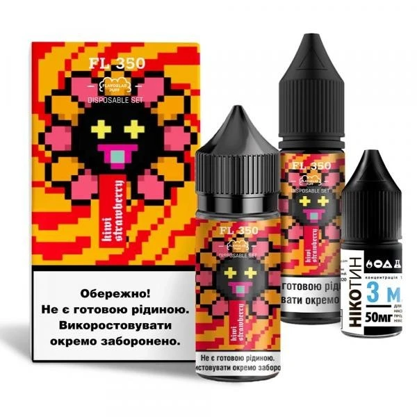 Солевая Жидкость Flavorlab RF(FL) 350 Kiwi Strawberry (Киви Клубника) 30 Мл 50 Мг Набор