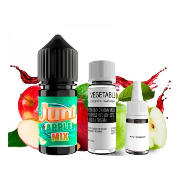 Солевая Жидкость JUNI Apple Mix (Яблочный Микс) 30 МЛ 50 МГ Набор