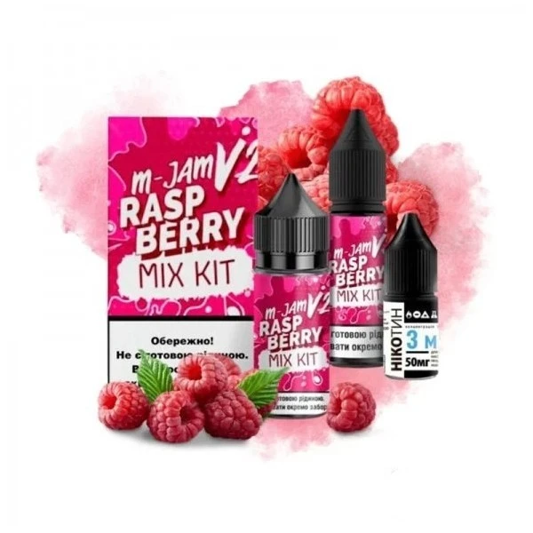 Солевая Жидкость M-Jam V2 Raspberry (Малина) 30 МЛ 50 МГ Набор