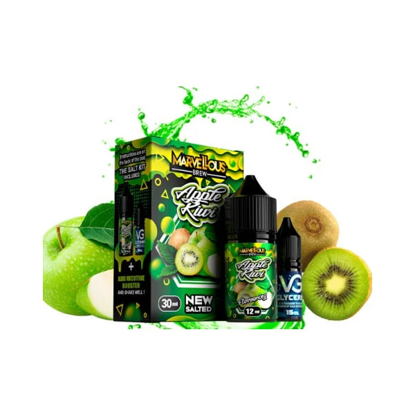 Солевая Жидкость Marvellous Brew Apple Kiwi (Яблоко Киви) 30Мл 50Мг Набор