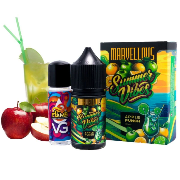 Сольова Рідина Marvellous Summer Vibes Apple Punch (Яблучний Пунш) 30Мл 50Мг Набір