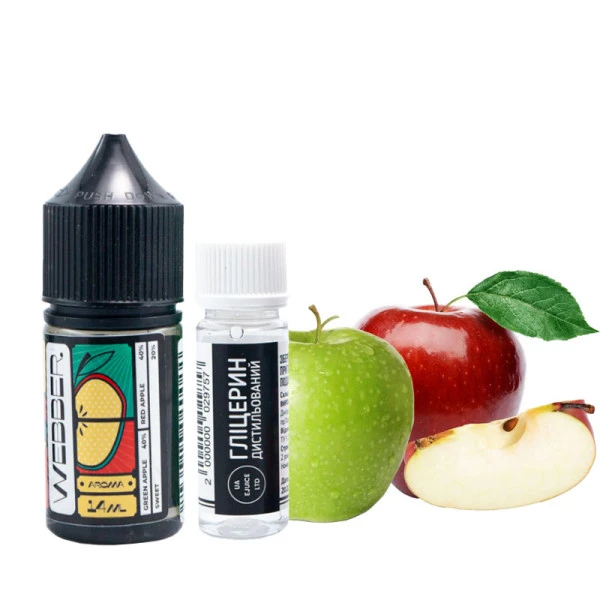 Солевая Жидкость Webber Aroma Apples Sweet (Сладкие Яблоки) 30 МЛ 50 МГ Набор