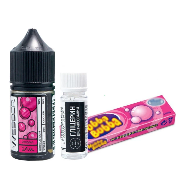 Солевая Жидкость Webber Aroma Bubble Gum (Жвачка) 30 МЛ 50 МГ Набор