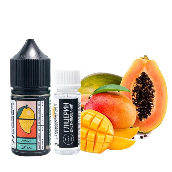 Солевая Жидкость Webber Aroma Mango Papaya (Манго Папайя) 30 МЛ 50 МГ Набор