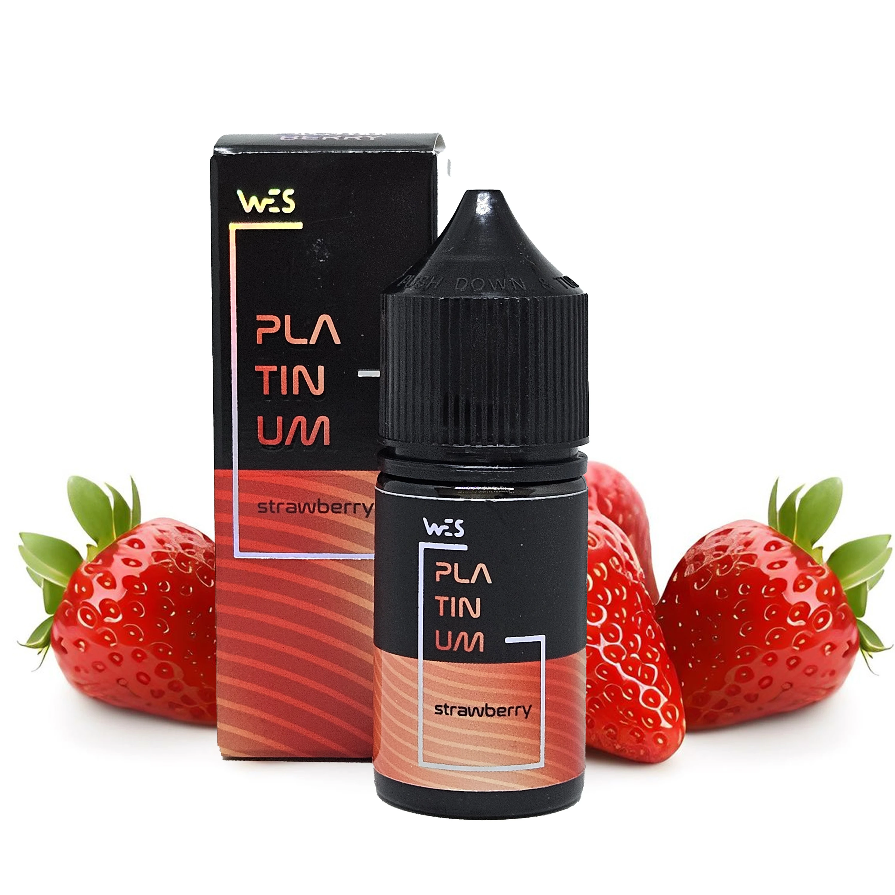 Набор Солевой Жидкости WES Platinum Strawberry (Клубника) 30 Мл 50 Мг