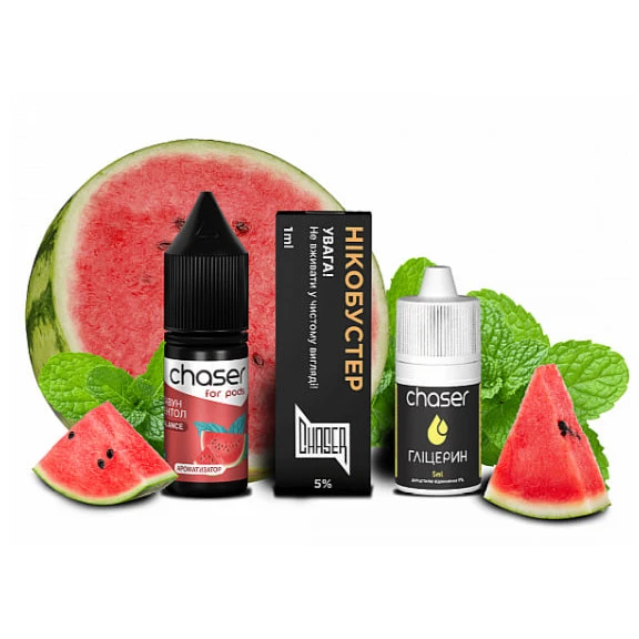 Набор Солевая Жидкость Chaser - Watermelon Menthol (Арбуз Ментол) 10 МЛ 50 МГ