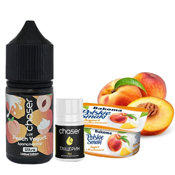 Набор Солевая Жидкость Chaser Lux - Peach Yogurt (Персик Йогурт) 30 МЛ 50 МГ