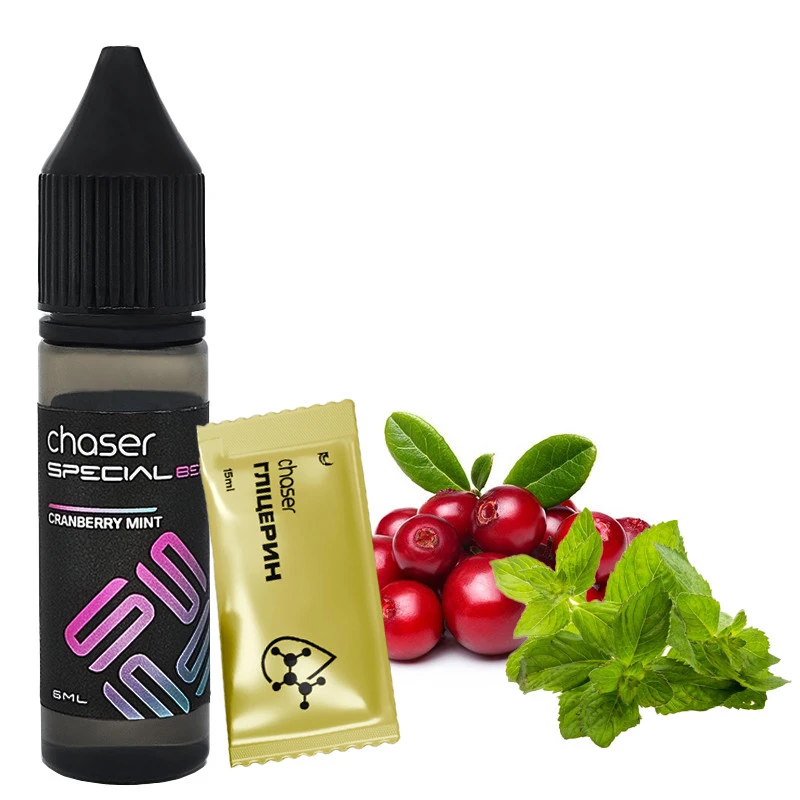 Набор Солевая Жидкость Chaser Special Berry - Cranberry Mint (Клюква Мята) 15 МЛ 50 МГ