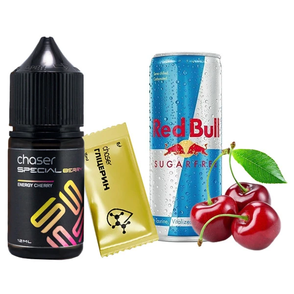 Набор Солевая Жидкость Chaser Special Berry - Energy Cherry (Вишня Энергетик) 30 МЛ 50 МГ