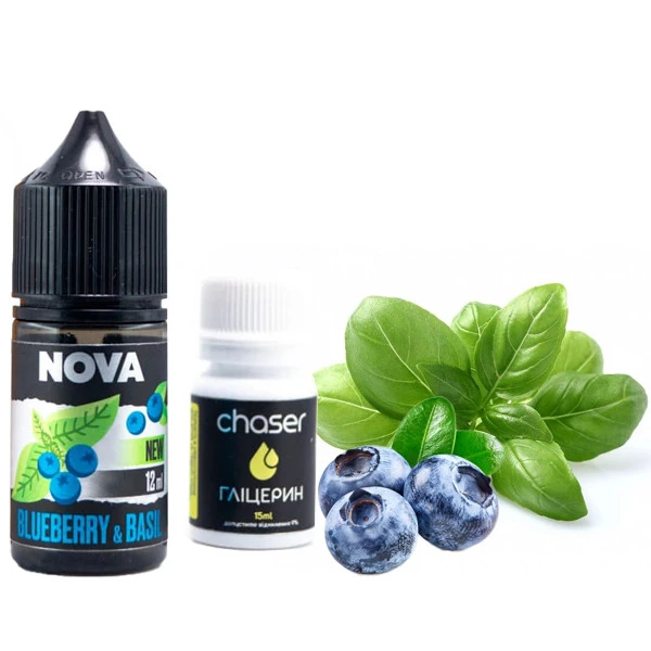 Набір Сольова Рідина NOVA - Blueberry Basil (Чорниця Базилік) 30 МЛ 50 МГ