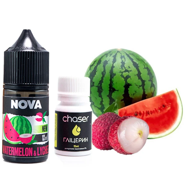 Набор Солевая Жидкость NOVA - Watermelon Lychee (Арбуз Личи) 30 МЛ 50 МГ