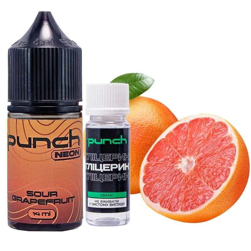 Набор Солевая Жидкость Punch Neon - Sour Grapefruit (Кислый Грейпфрут) 30 МЛ 50 МГ