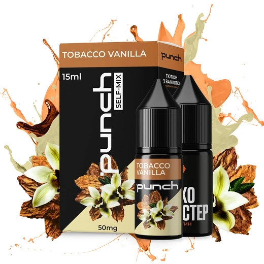 Набор Солевая Жидкость Punch - Tobacco Vanilla (Табак Ваниль) 15 МЛ 50 МГ