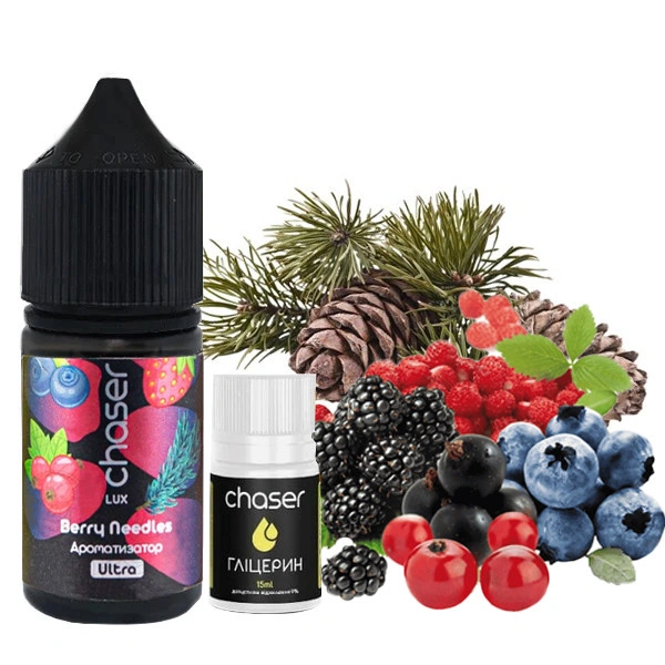 Набор Солевая Жидкость Chaser Lux - Berry Needles (Ягоды  Хвоя) 30 МЛ 50 МГ