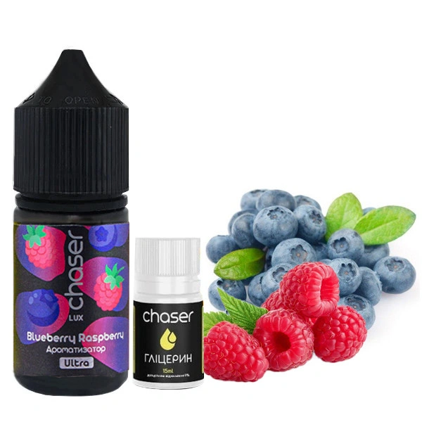 Набір Сольова Рідина Chaser Lux - Blueberry Raspberry (Чорниця Малина) 30 МЛ 50 МГ