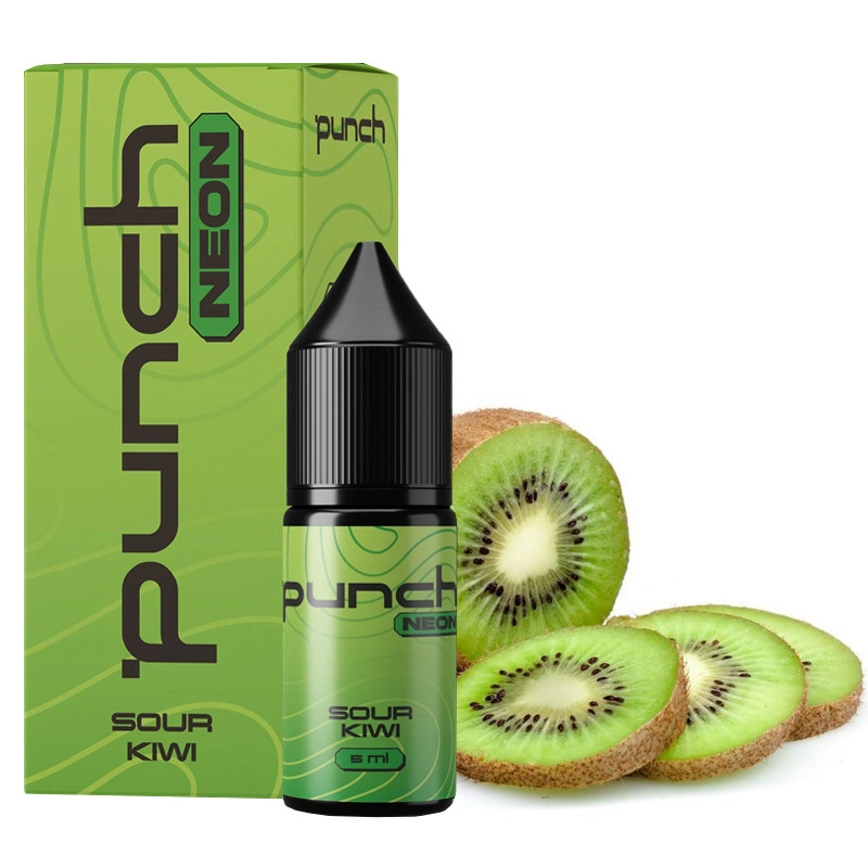 Набір Сольова Рідина Punch Neon - Sour Kiwi (Кислий Ківі) 10 МЛ 50 МГ