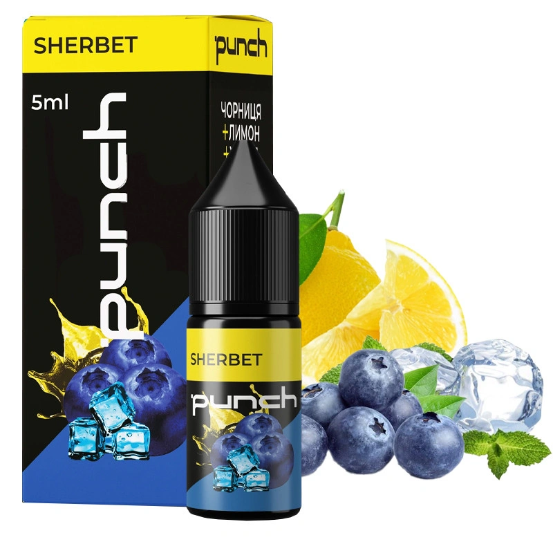 Набор Солевая Жидкость Punch - Sherbet (Черника Лимон Холод) 10 МЛ 50 МГ