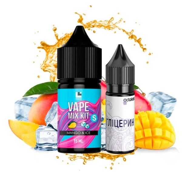 Набір сольової рідини Vape Mix Kit 2 Mango Ice (Манго Лід) 30 мл 50 мг