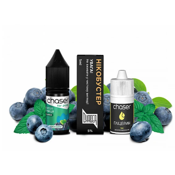Набор Солевой Жидкости Chaser - Blackcurrant Mentol (Смородина Ментол) 10 Мл 50 Мг