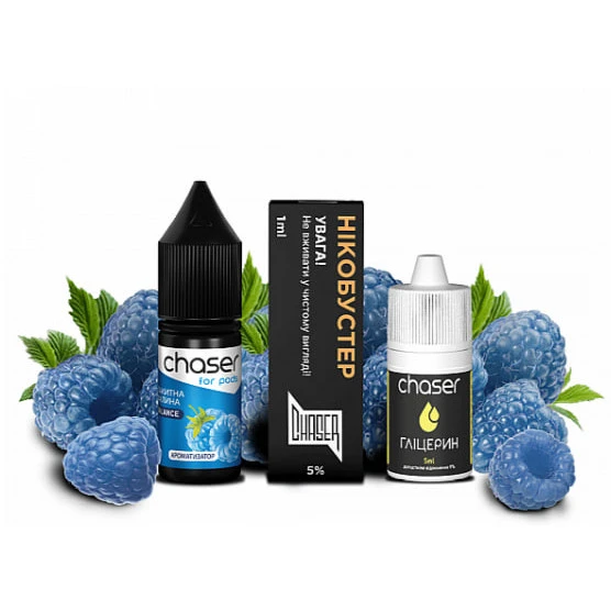 Набор Солевой Жидкости Chaser - Blue Raspberry (Голубая Малина) 10 Мл 50 Мг