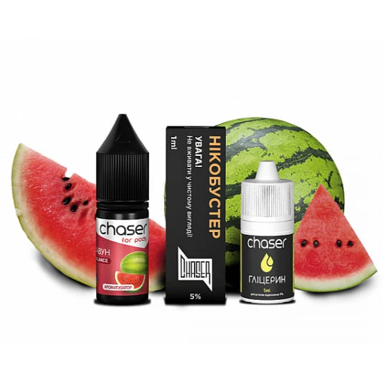 Набор Солевой Жидкости Chaser - Watermelon (Арбуз) 10 Мл 50 Мг