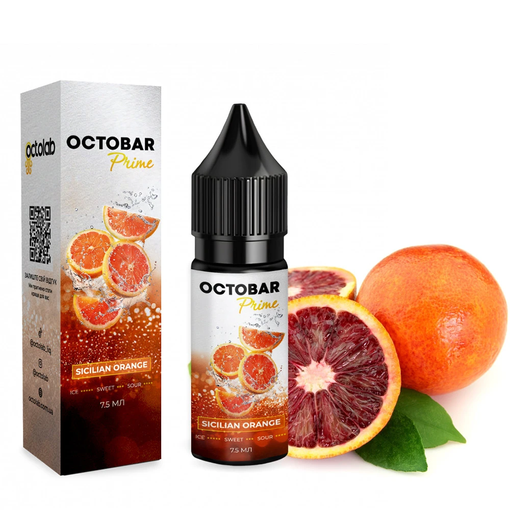 Набор Солевой Жидкости Octobar Prime Sicilian Orange (Сицилийский Апельсин) 15 Мл 50 Мг