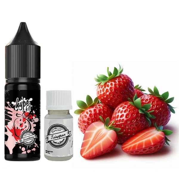 Набор Солевой Жидкости Hype Kit Strawberry (Клубника) 15 Мл 50 Мг