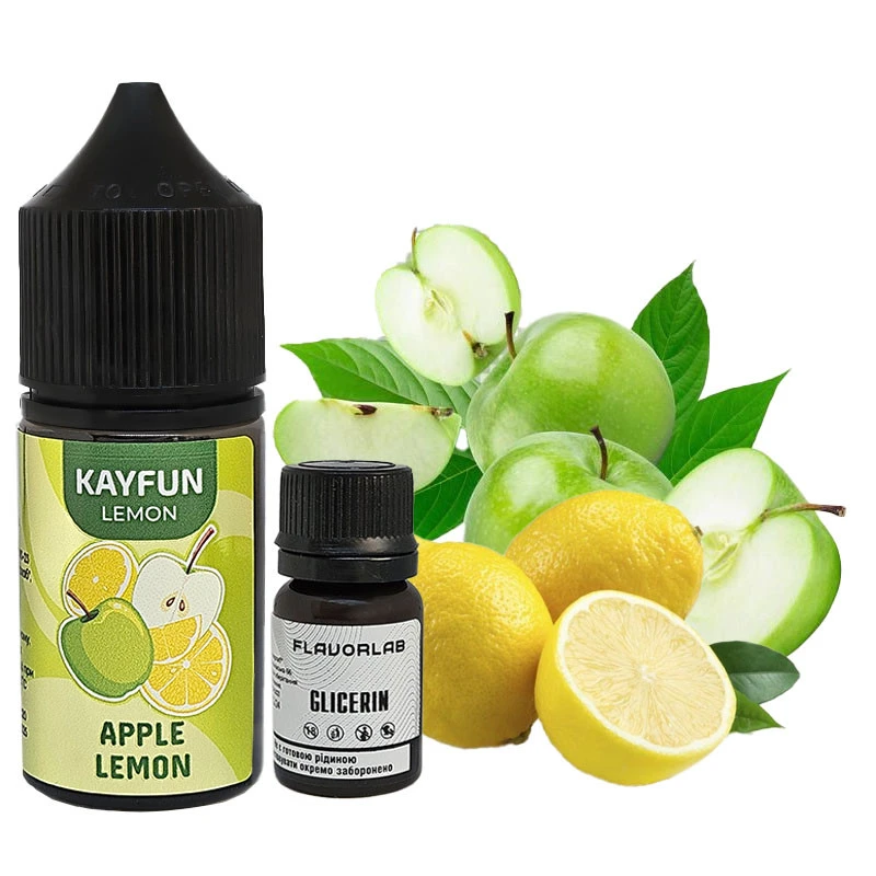 Набор Солевой Жидкости KayFun Lemon - Apple Lemon (Яблоко Лимон) 30Мл 50Мг
