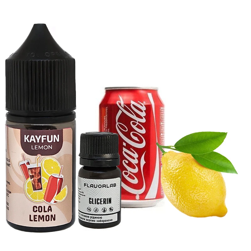 Набір Сольової Рідини KayFun Lemon - Cola Lemon (Кола Лимон) 30Мл 50Мг