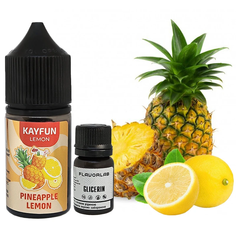 Набір Сольової Рідини KayFun Lemon - Pineapple Lemon (Ананас Лимон) 30Мл 50Мг