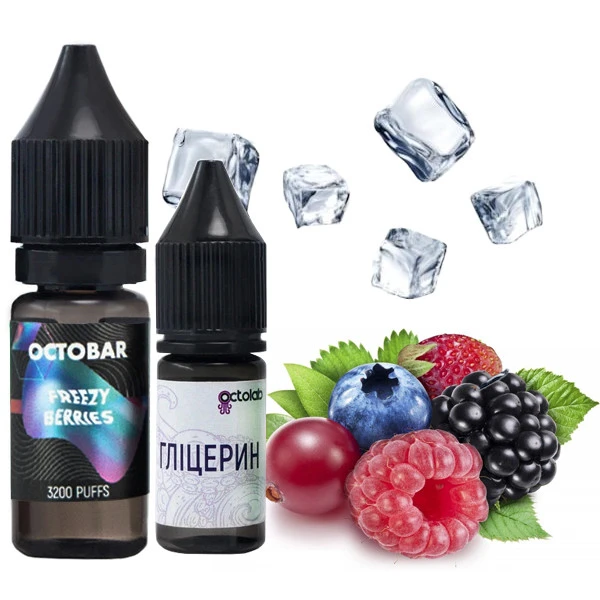 Набор Солевой жидкости Octobar Freezy Berries (Ягоды Лед) 10 Мл 50 Мг