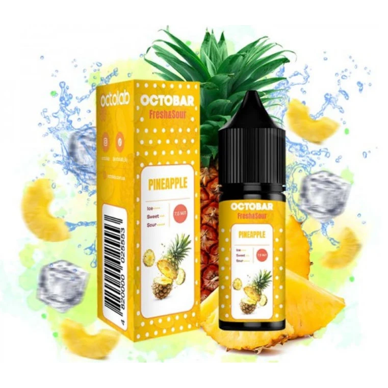 Набор Солевой жидкости Octobar Fresh & Sour Pineapple (Ананас) 15 Мл 50 Мг