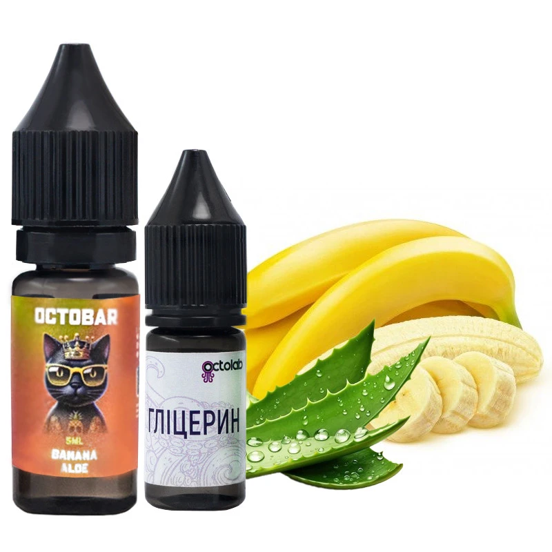 Набор Солевой жидкости Octobar NFT Banana Aloe (Банан Алое) 10 Мл 50 Мг