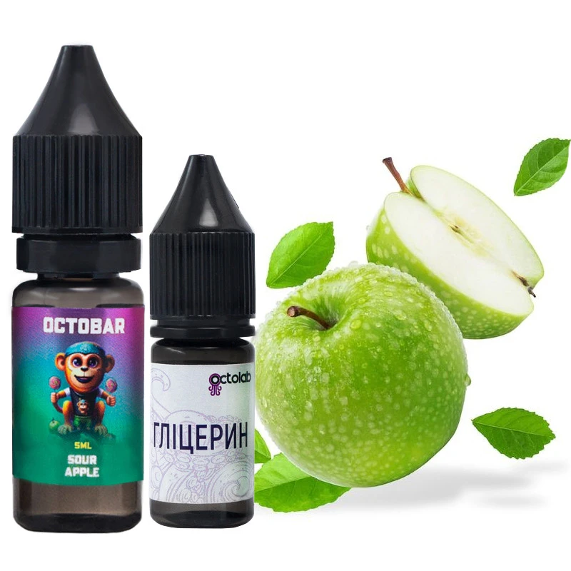 Набір Сольовий рідини Octobar NFT Sour Apple (Кисле Яблуко) 10 мл 50 мг
