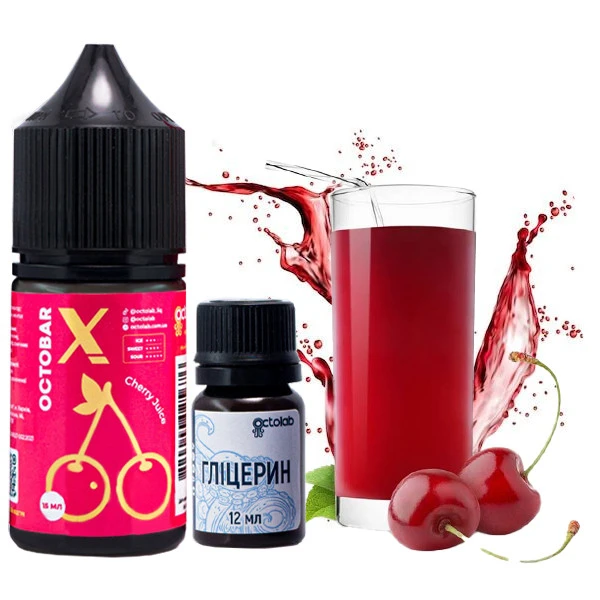 Набор Солевой жидкости Octobar X Cherry Juice (Вишневый Сок) 30 Мл 50 Мг