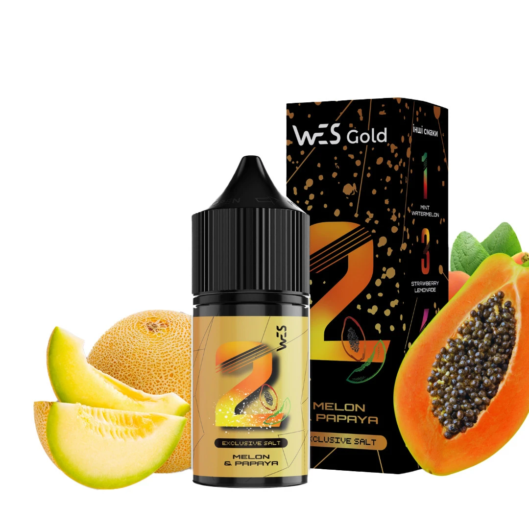 Набор Солевой Жидкости WES Gold Melon Papaya (Дыня Папайя) 30 Мл 50 Мг