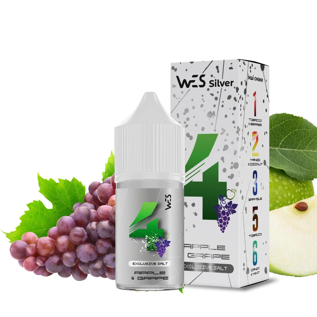 Набір сольової рідини WES Silver Apple Grape (Яблуко Виноград) 30 мл 50 мг