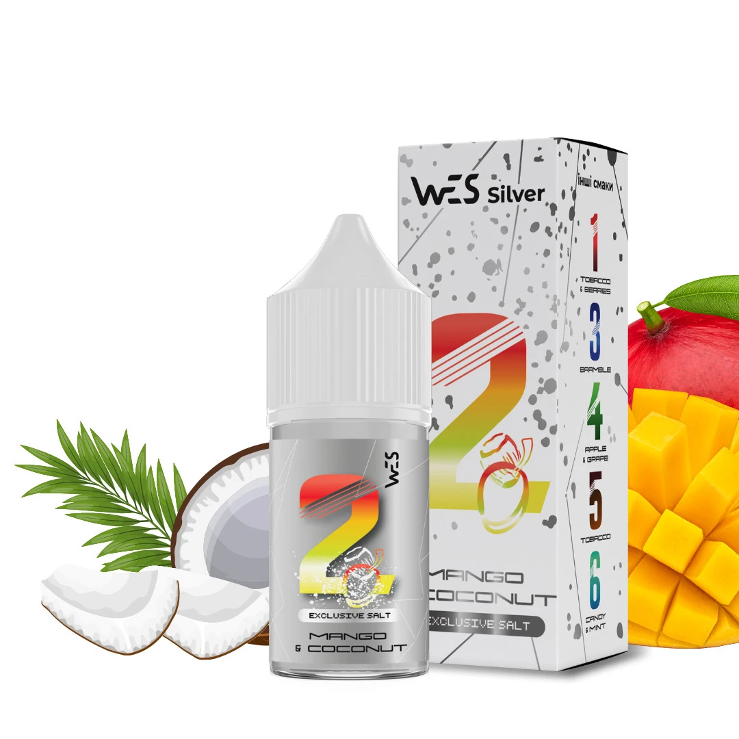 Набор Солевой Жидкости WES Silver Mango Coconut (Манго Кокос) 30 Мл 50 Мг