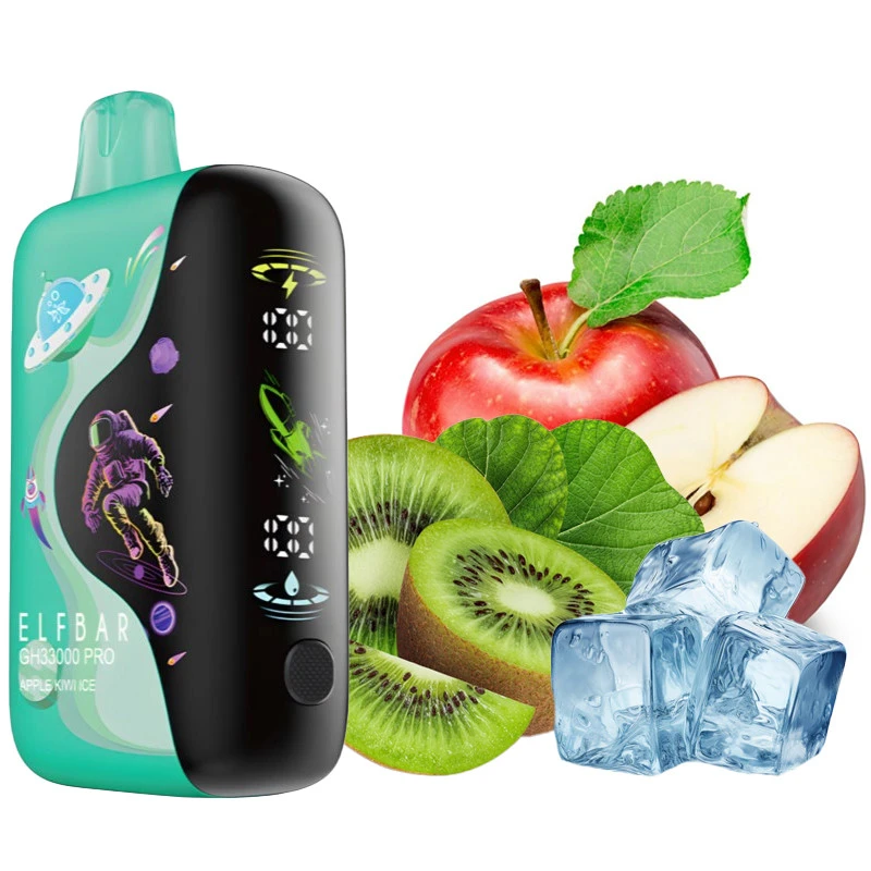 Одноразка Elf Bar Apple Kiwi Ice (Яблоко Киви Лёд) GH33000 PRO
