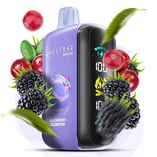 Одноразка Elf Bar Blackberry Cranberry (Ежевика Клюква) RAYA D3 25000