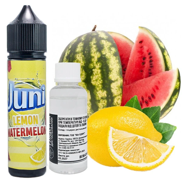 Набор Органической Жидкости Juni - Lemon Watermelon (Лимон Арбуз) 60 Мл 30 Мг