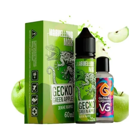 Органічна Рідина - Marvellous Max Gecko Green Apple (Зелене Яблуко) 60 МЛ 3 МГ Набір