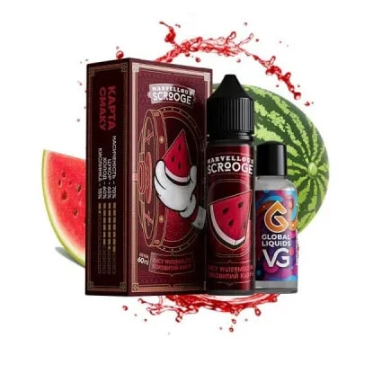 Органическая Жидкость Marvellous Scrooge Juicy Watermelon (Сочный Арбуз) 60Мл 3Мг Набор