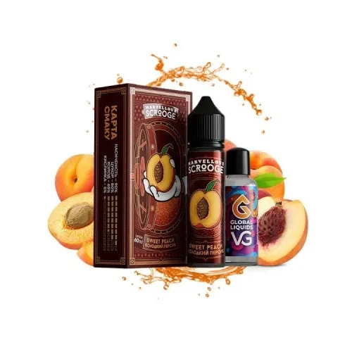Органическая Жидкость Marvellous Scrooge Sweet Peach (Сладкий Персик) 60Мл 3Мг Набор