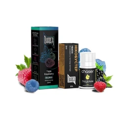 Набор Солевая Жидкость Chaser Black - Triple Raspberry (Тройная Малина) 30 МЛ 50 МГ