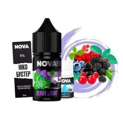 Набор Солевая Жидкость NOVA - Berry Mint (Ягоды Мята) 30 МЛ 50 МГ