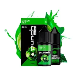 Набор Солевая Жидкость Punch - Green Mix (Яблоко Киви Мята) 30 МЛ 50 МГ